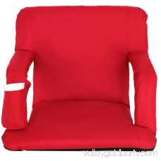 Zeny Red Wide Stadium Seats Chairs for Bleachers or Benches - 5 Reclining Positions